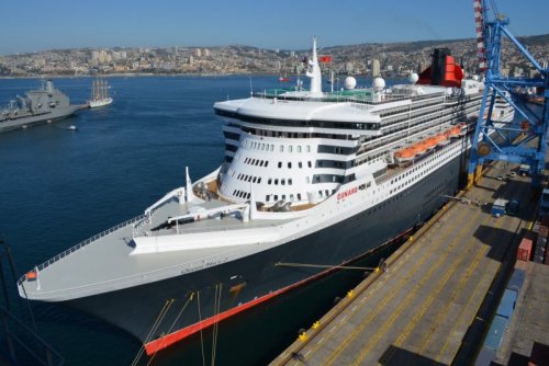 TPS recibió al 'Queen Mary 2', el crucero más grande de la temporada en Valparaíso